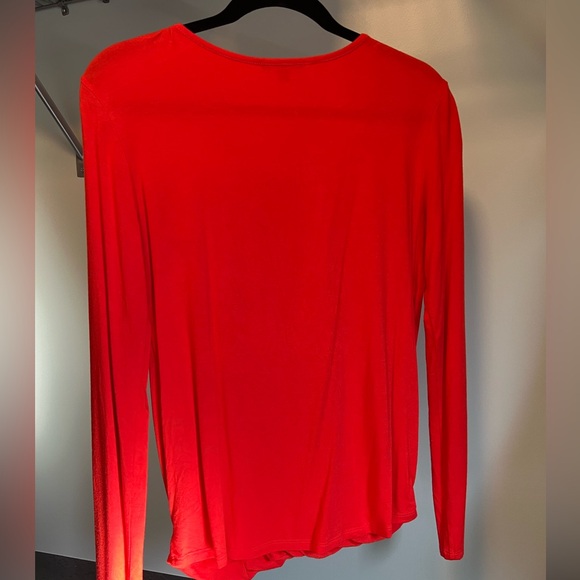 Ella Moss Red/Orange Drape Top with Hardware Accent - Picture 2 of 3